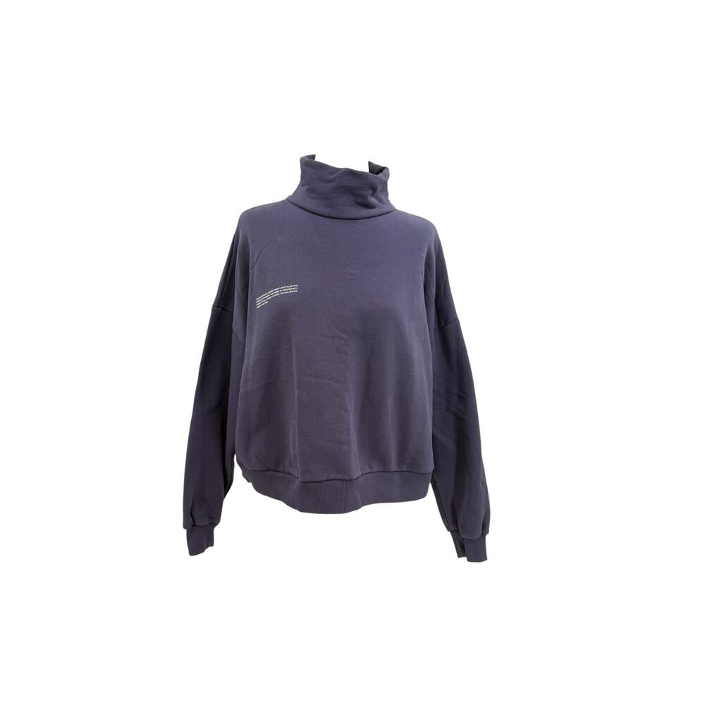 PANGAIA Purple Organic Cotton Mock‎ Neck Oversized Sweatshirt Size Small